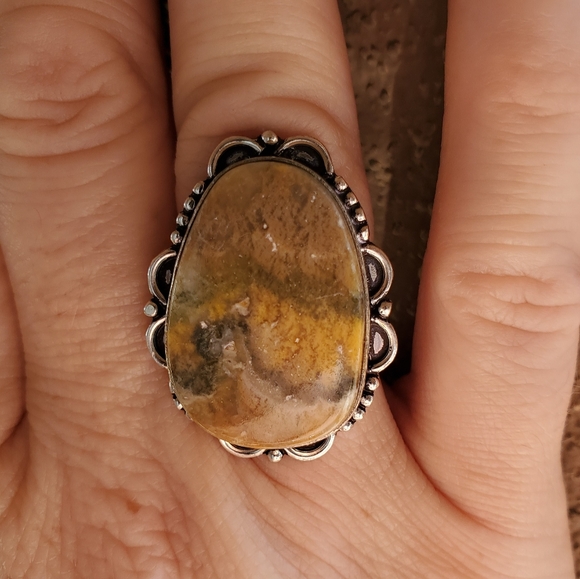 New Bumblebee Jasper 925 Silver Ring. - Picture 4 of 12
